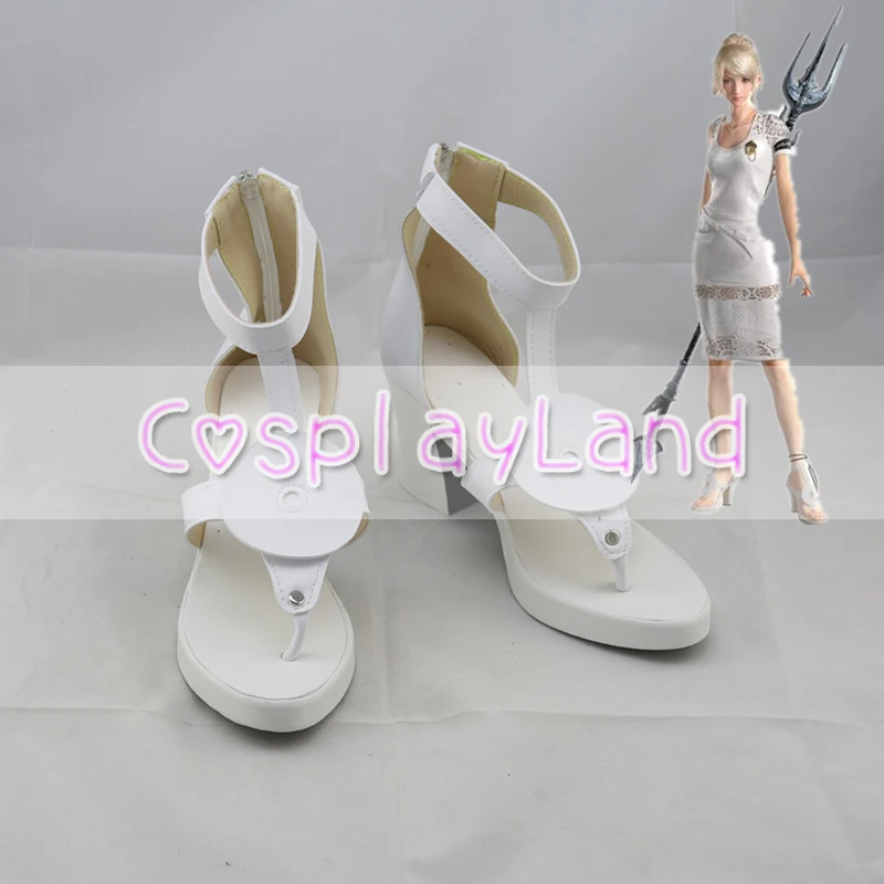 Final Fantasy XIV/Новая модель Lunafreya Nox Fleuret Белые туфли для костюмированной вечеринки