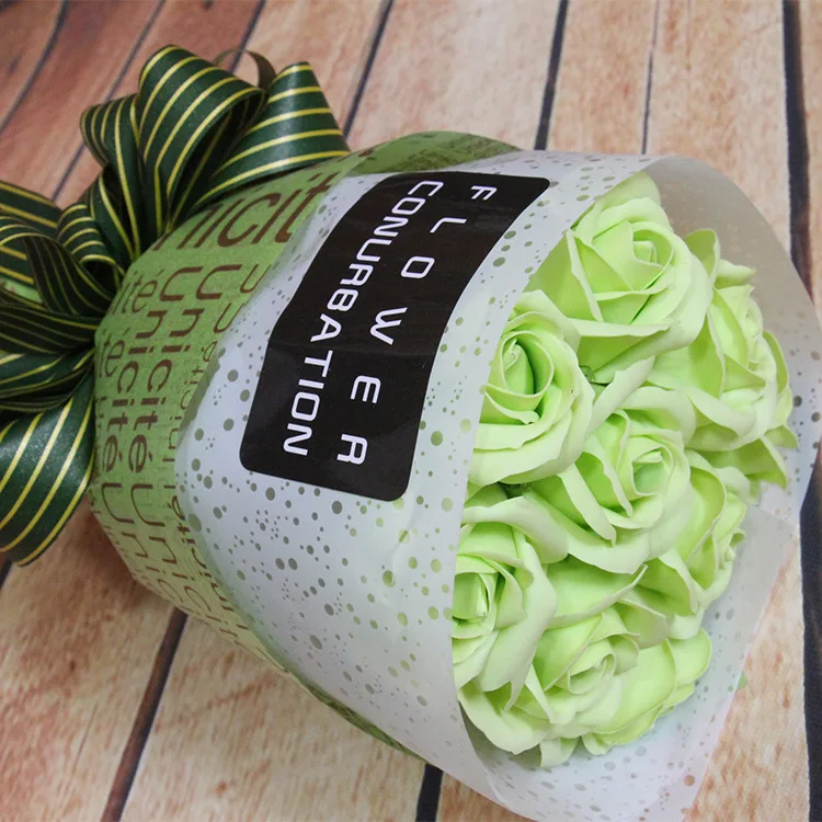 9 цветов букет с корейской маленькой баской мыло ручной работы Цветы на День