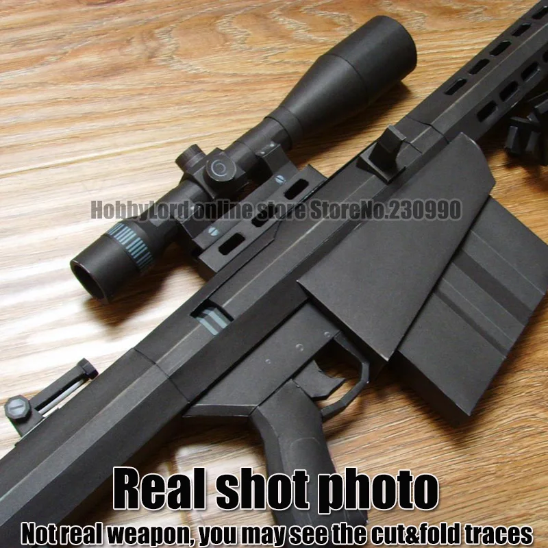 Новинка 100% снайперская винтовка в масштабе M82A1 12 7 мм 3D бумажная модель оружия для