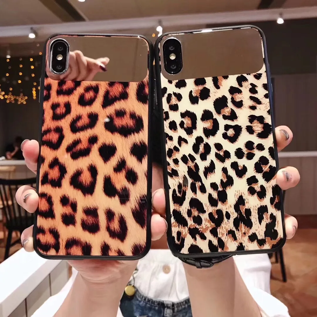 Прохладный Чехол с леопардовым принтом для iPhone XS Max XR X Роскошные закаленное