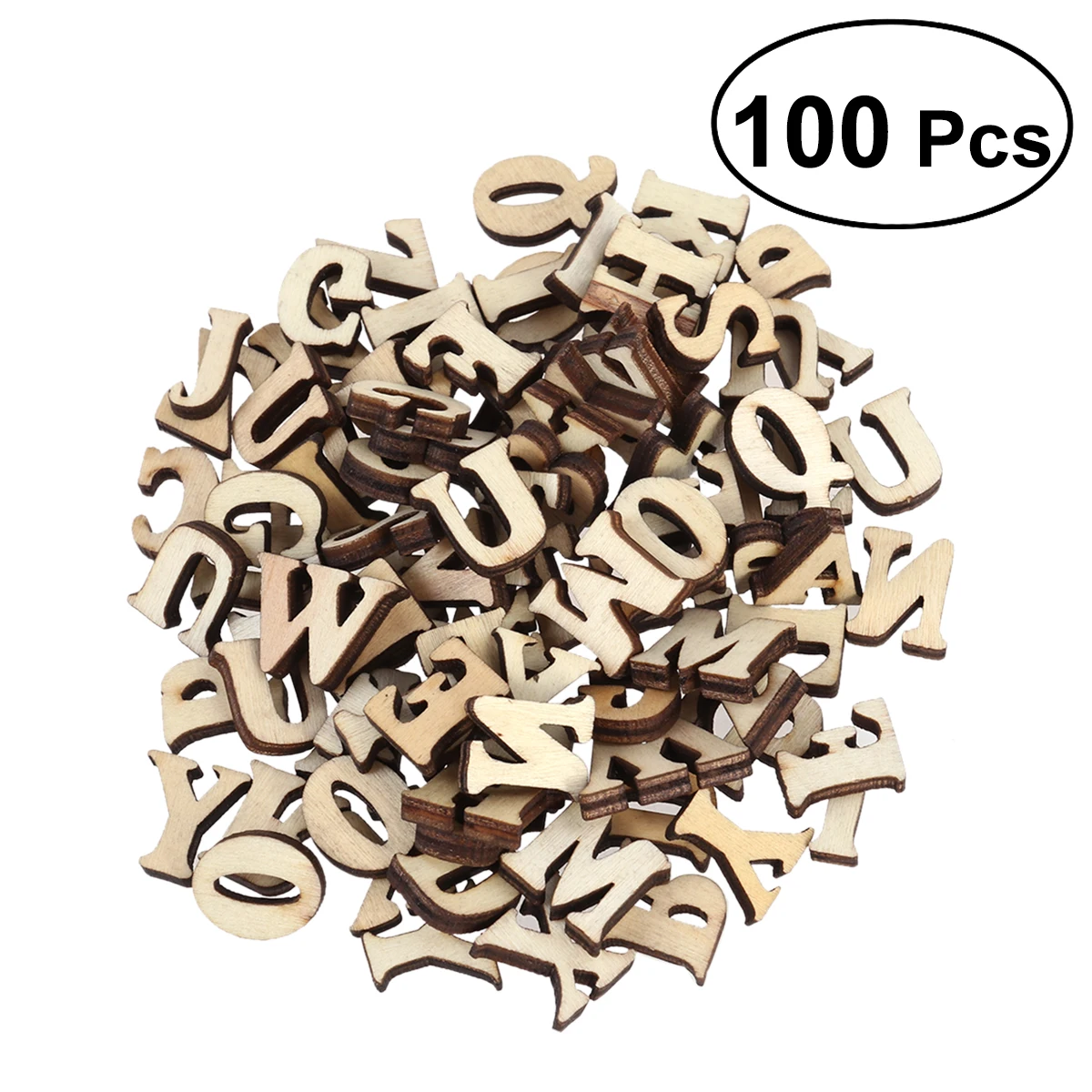 50/100 шт. кусочки древесины недостроенный деревянный заглавные буквы алфавита дерево вырез диски для пэчворка Скрапбукинг художественных промыслов