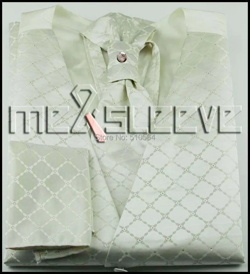 Оптовая продажа Бесплатная доставка однобортное Для мужчин жилет цвета слоновой