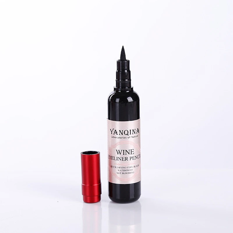 Подводка для глаз в форме бутылки красного вина водостойкая жидкая подводка