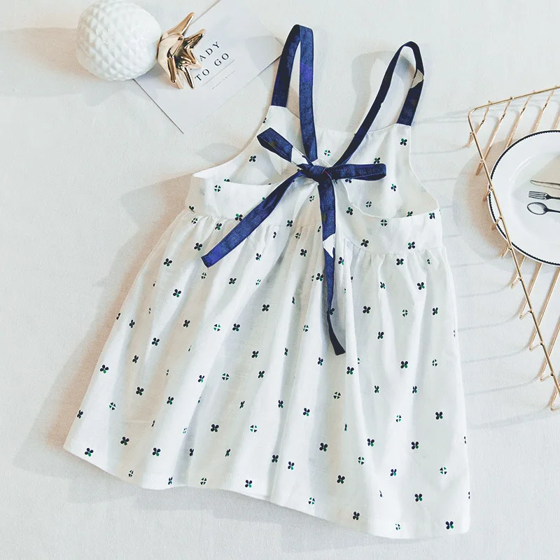 2018 Girls Dress Summer Strap Children's Beach Vacation Clothes Children Floral Princess Party Vestido | Детская одежда и