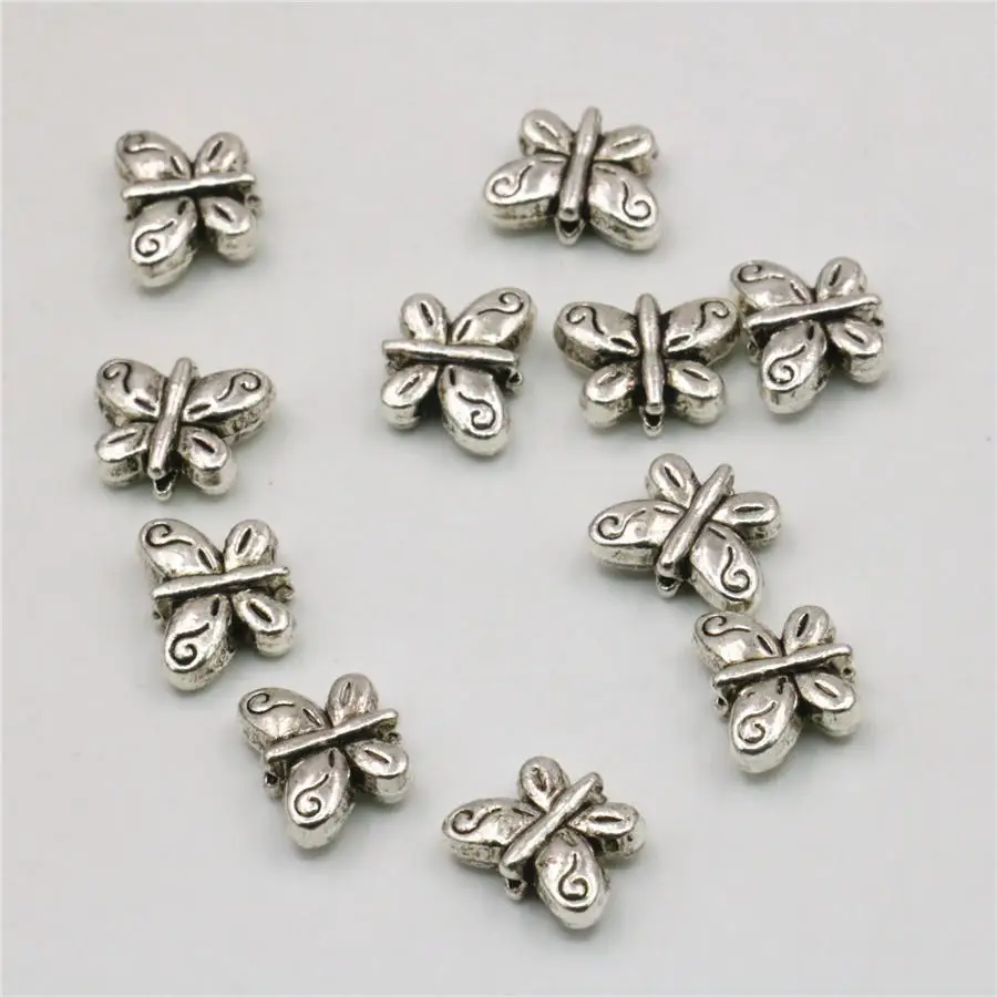 

10PCS Accessories Pendant Crafts Butterfly Lucky DIY Loose Finding Copper Fashion Jewelry Making Design Women Girls Gifts 8x10mm