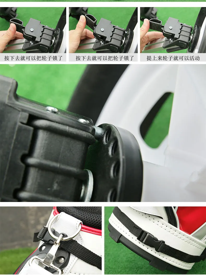 Трехколесная тележка для гольфа из алюминиевого сплава складная с карточкой