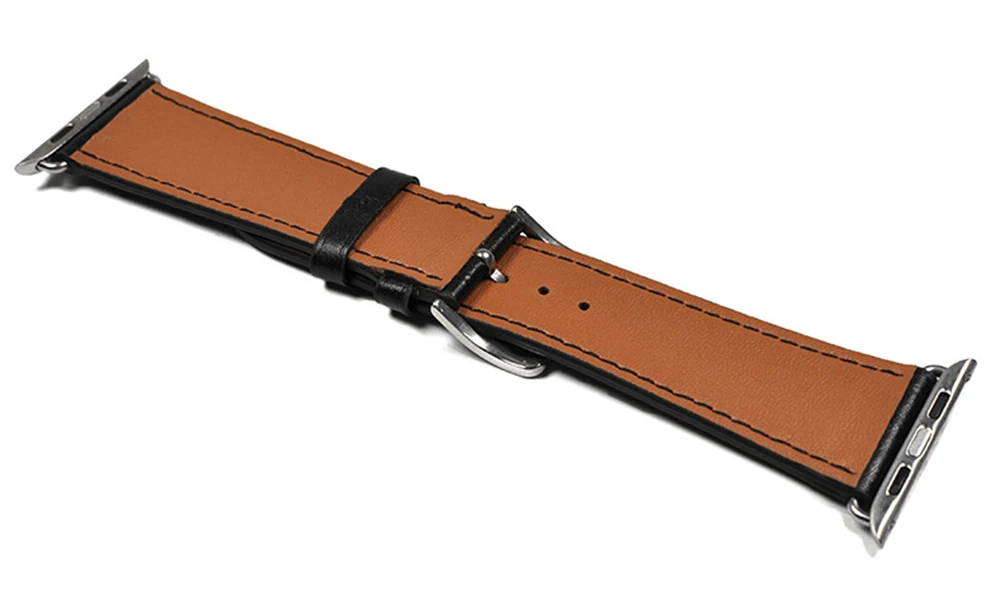 LEONIDAS Single Tour Eperon d'Or band для apple watch series 3 2 1 ремешок с принтом iwatch belt Noir Gala кожаный