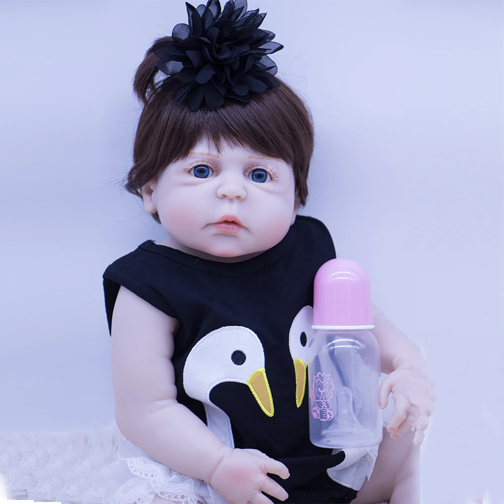 Кукла Reborn Boneca силиконовая Реалистичная с большими глазами 55 см 2018|Куклы| |