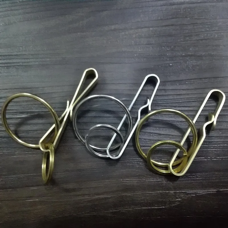 Pure Brass Handmade Retro Vintage Stainless Steel Waist Hanging and Belt Ring Simple Key Buckle | Дом и сад