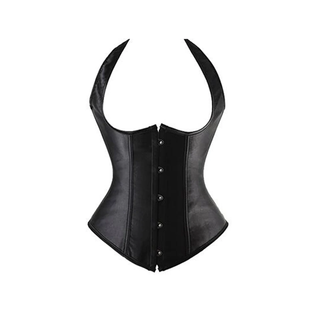 Satin 830 6xl размера плюс женский сексуальный черный топ-корсет «стимпанк» Готический латексный корсет бюстье Espartilho Талия Cincher Korsett Overbust Femme - Цвет: Satin 830