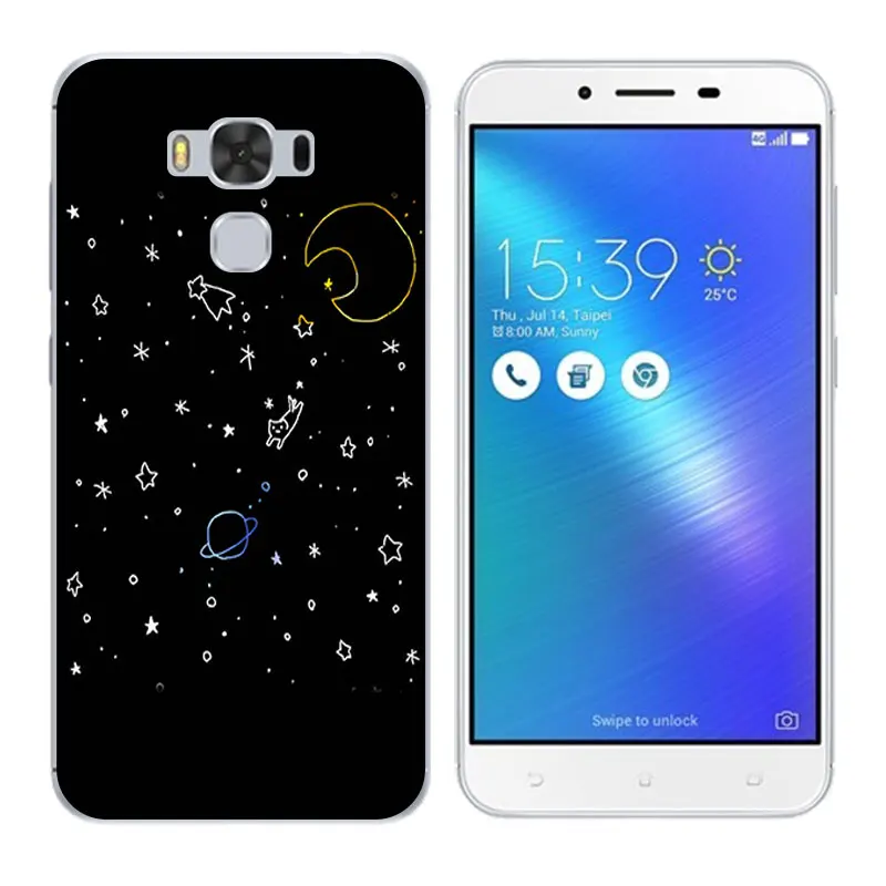 Чехол для ASUS Zenfone 3 Max ZC553KL мягкий силиконовый чехол со смайликом Fundas zc553kl чехлы