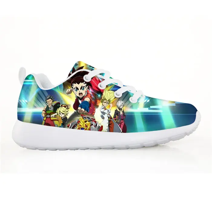 LMY1095BN Beyblade Burst Детские кроссовки с принтом; Новинка; Весенняя повседневная обувь для мальчиков и девочек; Ультра-светильник; мягкая подошва; дышащая детская спортивная обувь - Цвет: LMY1095BN