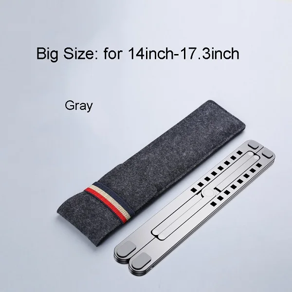 for 14 - 17.3 inch Подставка для ноутбука портативный 8 Регулируемый Настольный охлаждающий держатель для ноутбука складной Ультра для MacBook air 11 pro 13 14 15,6 17,3 дюймов - Цвет: for 14 - 17.3 inch