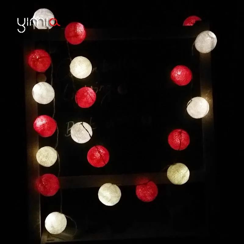 YIMIA 20/35 хлопковый шар светильник s светодиодный Рождественский праздничный