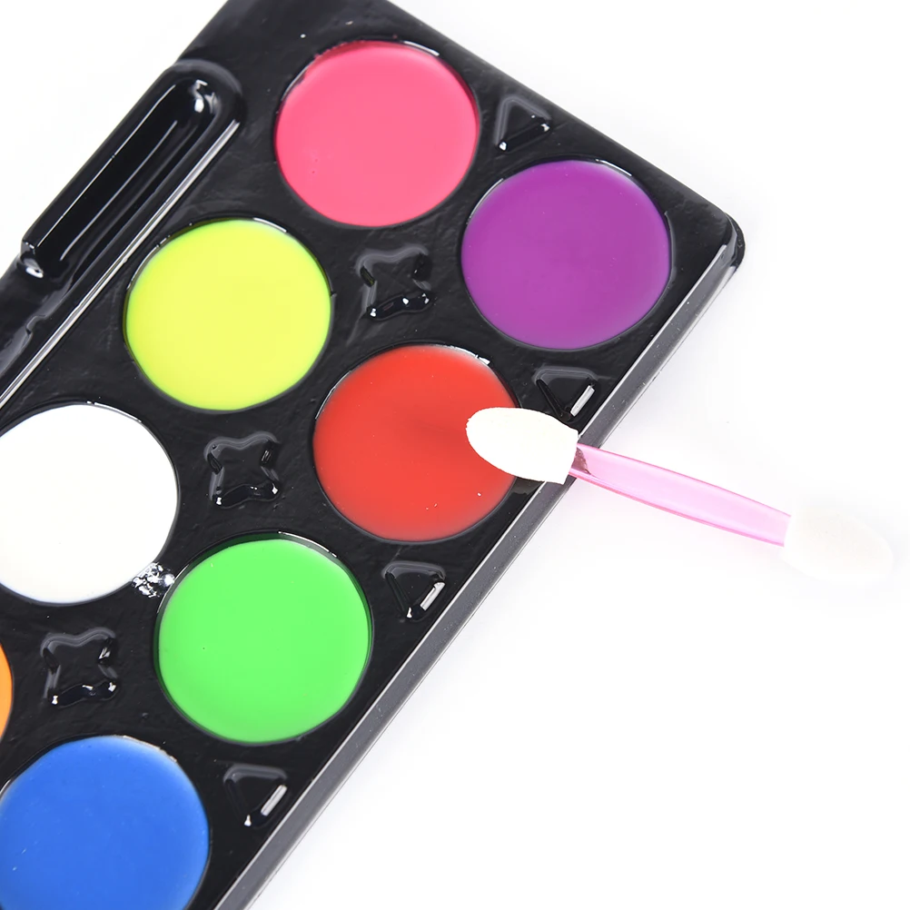 8 цветов краска для лица макияж на Хэллоуин Нетоксичная воде рождественской