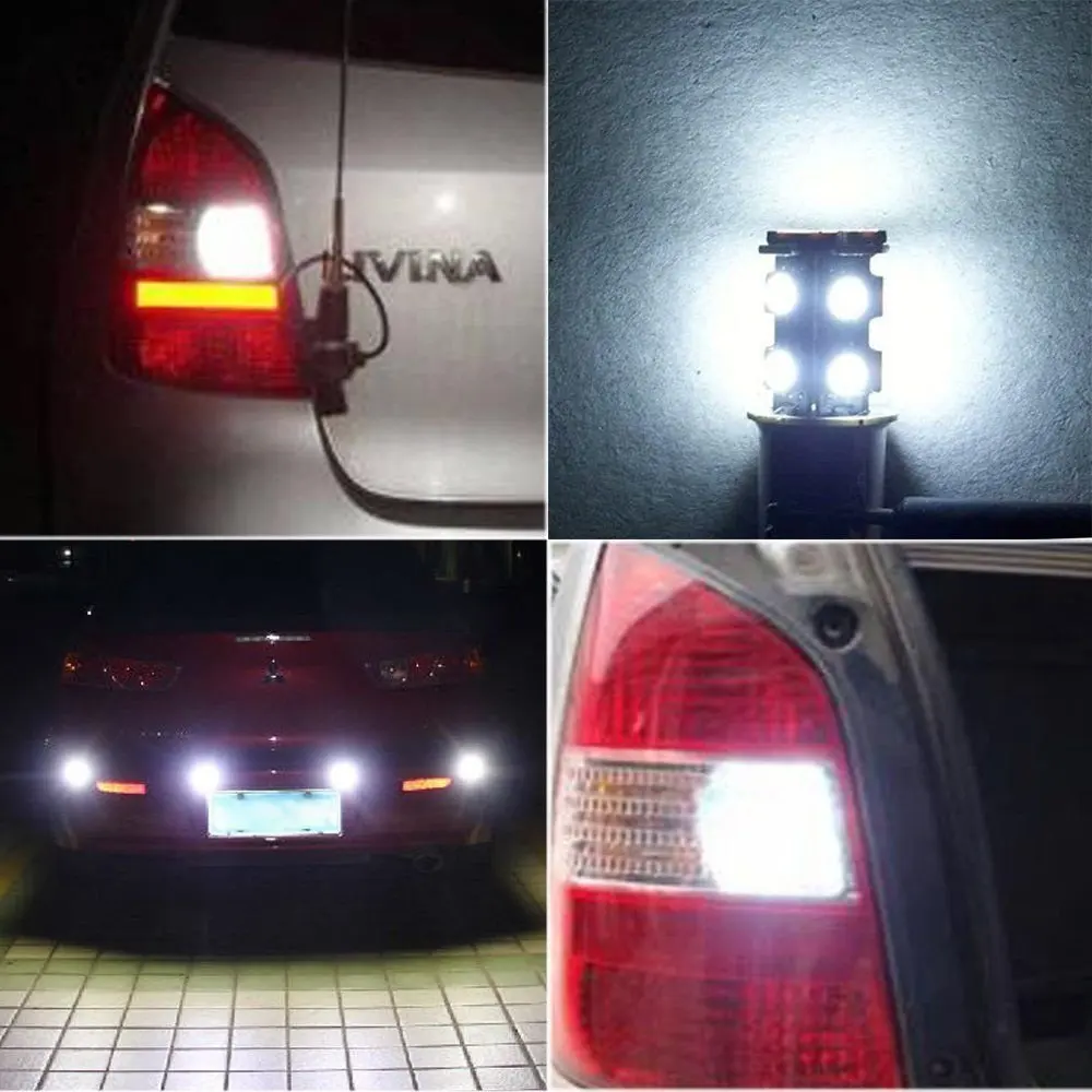 100 шт. Автомобильные светодиодные лампы 12 В 1156 1157 BAY15D P21/5 Вт 13 SMD 5050|Сигнальная