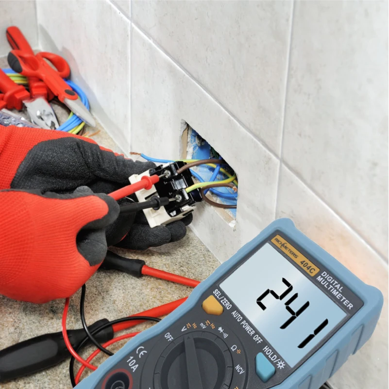 RICHMETERS 404A Digital Multimeter Auto-Ranging True-RMS intelligent NCV 4000 Counts AC/DC Voltage Current 40M Ohm