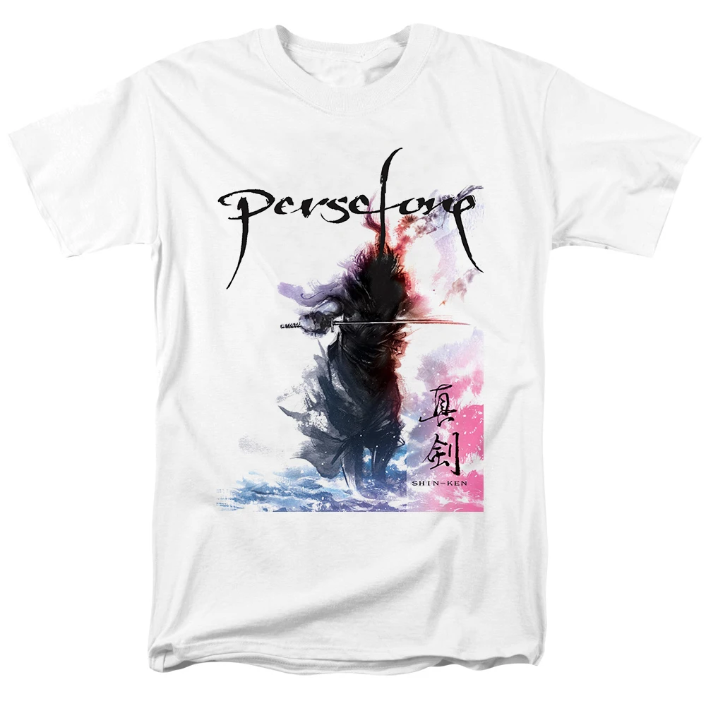 6 видов конструкций Persefone в роковом стиле рубашка Винтаж густой черный death metal 100%