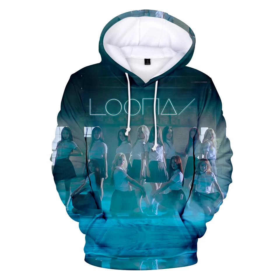 Толстовка с 3d принтом KPOP LOONA толстовки женская уличная одежда в стиле Харадзюку