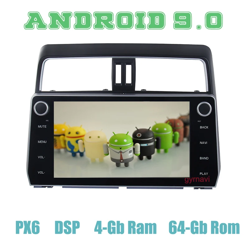 Автомобильный мультимедийный комплект PX6 Android 9 0 GPS радио мультимедиа для Toyota Prado