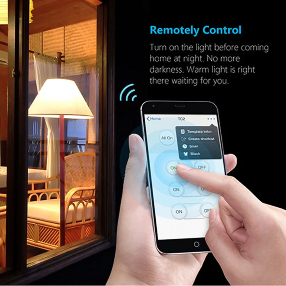 Broadlink TC2/TC2S/TC3 Wi Fi Великобритании ЕС США светильник настенный выключатель