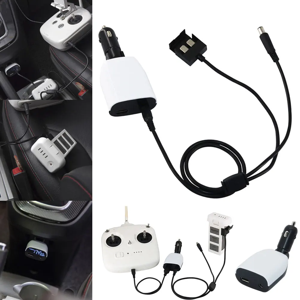 Автомобильное зарядное устройство адаптер прикуриватель цифровой дисплей для DJI