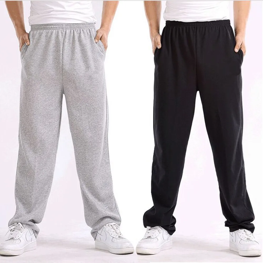 Мужские мешковатые штаны 7XL, мужские брюки, одноцветные эластичные хлопковые повседневные штаны очень большого размера плюс 5XL 6XL 7XL, красные, синие, черные, серые