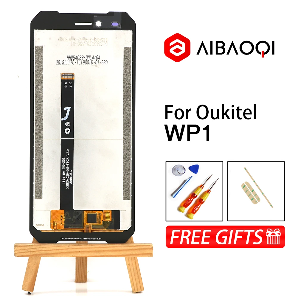 AiBaoQi 5,5 дюймов сенсорный экран+ 1440x720 ЖК-дисплей в сборе Замена для Oukitel WP1 Android 8,1 телефон