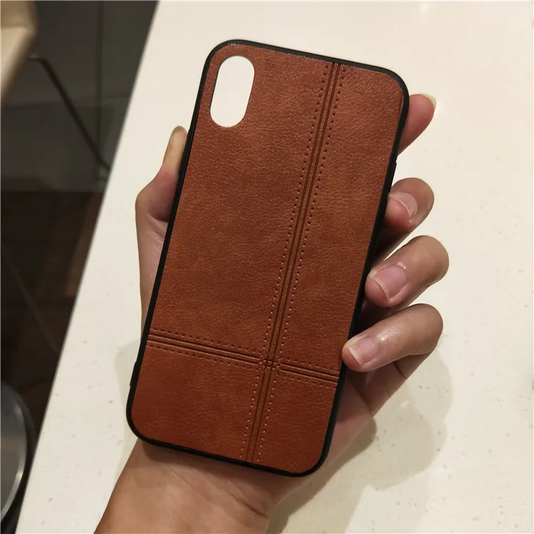 Luxury Leather Material Phone Case For iPhone X Xs Soft TPU Cover 8 6 6s 7 Plus Protective Men phone |