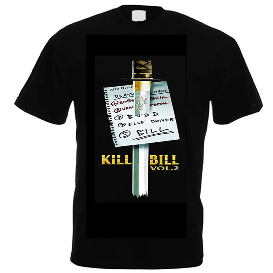 Kill Bill Vol 2 от Quentin Tarantino Uma Thurman Movie футболка Размеры S 3XL Новинка крутые топы Мужские