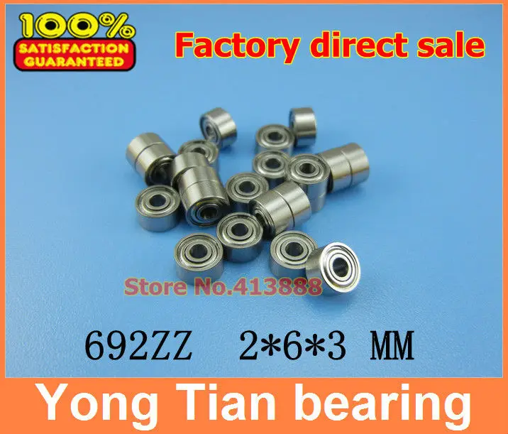 500 шт. Бесплатная доставка тонкие стенки глубокий шаровой подшипник 692ZZ 2*6*3 мм|bearing