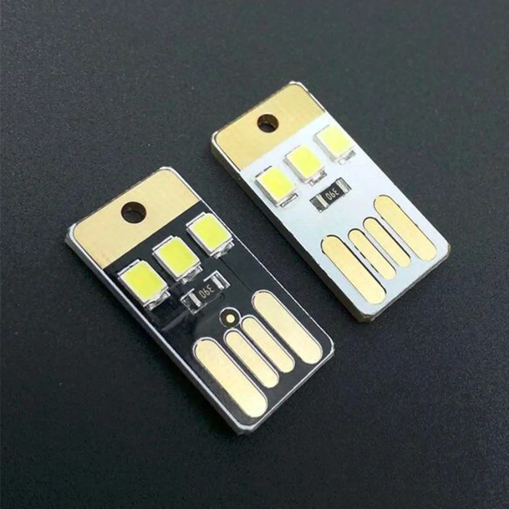 

2 шт. ночник Мини карманная карта USB светодиодный брелок ночной Светильник 0,2 Вт светильник для портативного компьютера