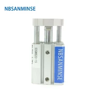nbsanminse cdqmb 25mm bore size smc type iso compact cylinder double acting single rod cguide rod type compressed air cylinder