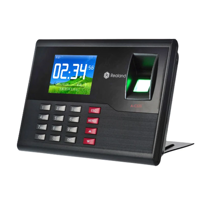 A-C121 Биометрический считыватель отпечатков пальцев для учета рабочего времени с RFID-картой и бесплатным программным обеспечением. Замок с TCP/IP-подключением и 2,8-дюймовым экраном Realand со скидкой.