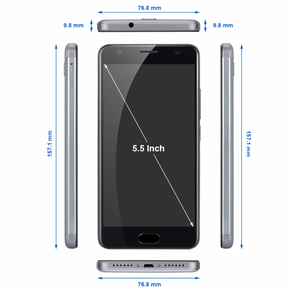 Oukitel K6000 плюс Оперативная память 4G B Встроенная 6 мобильного телефона Android 7 0 mtk6750t