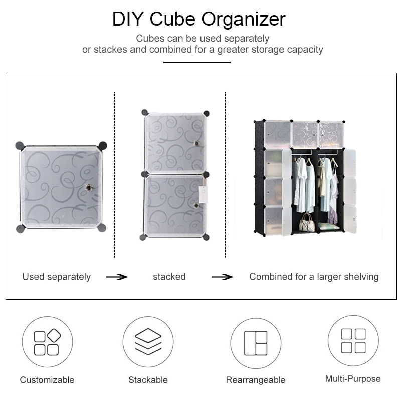 шкаф для одежды Система хранения DIY гардеробный CY12034 | Мебель