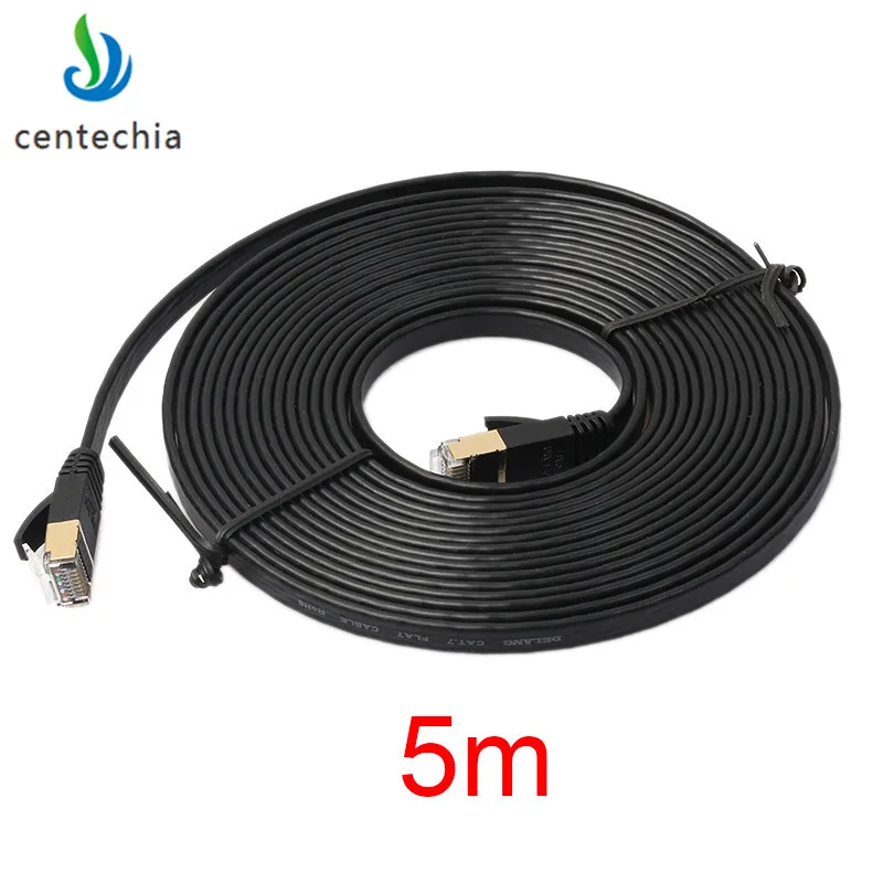Ethernet кабель catechia 5 м 10 гигабитный сетевой LAN плоский RJ45 коннекторы для модемного