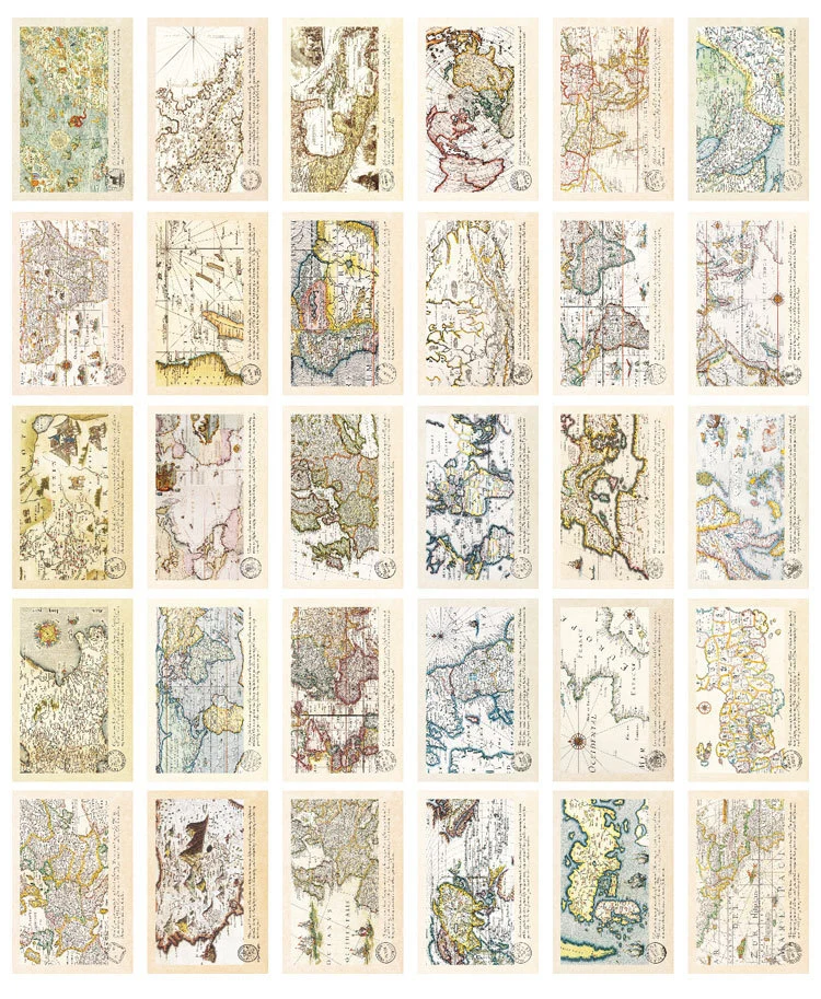 30 шт. карта старого времени стиль Многофункциональное использование в качестве