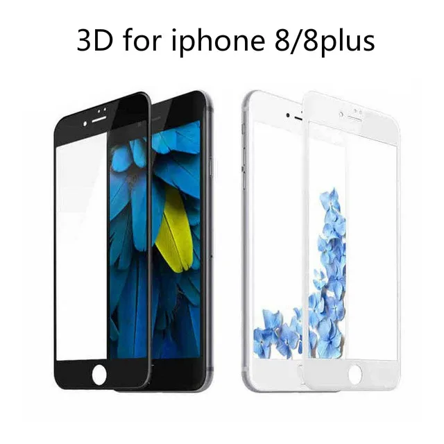 Закаленное 3d стекло с мягкими краями и полным покрытием для iPhone 8s защитная пленка