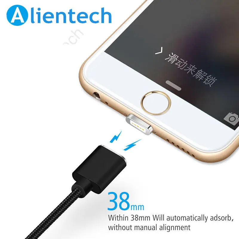 Магнитный кабель USB Type-C/IOS/Android Micro 1 м 2 4 А быстрая зарядка для iPhone X 8 7 Samsung S8 S7 S6 Note |