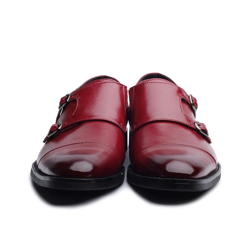 Туфли ZERO MORE мужские деловые двойной ремень заостренный носок классические для