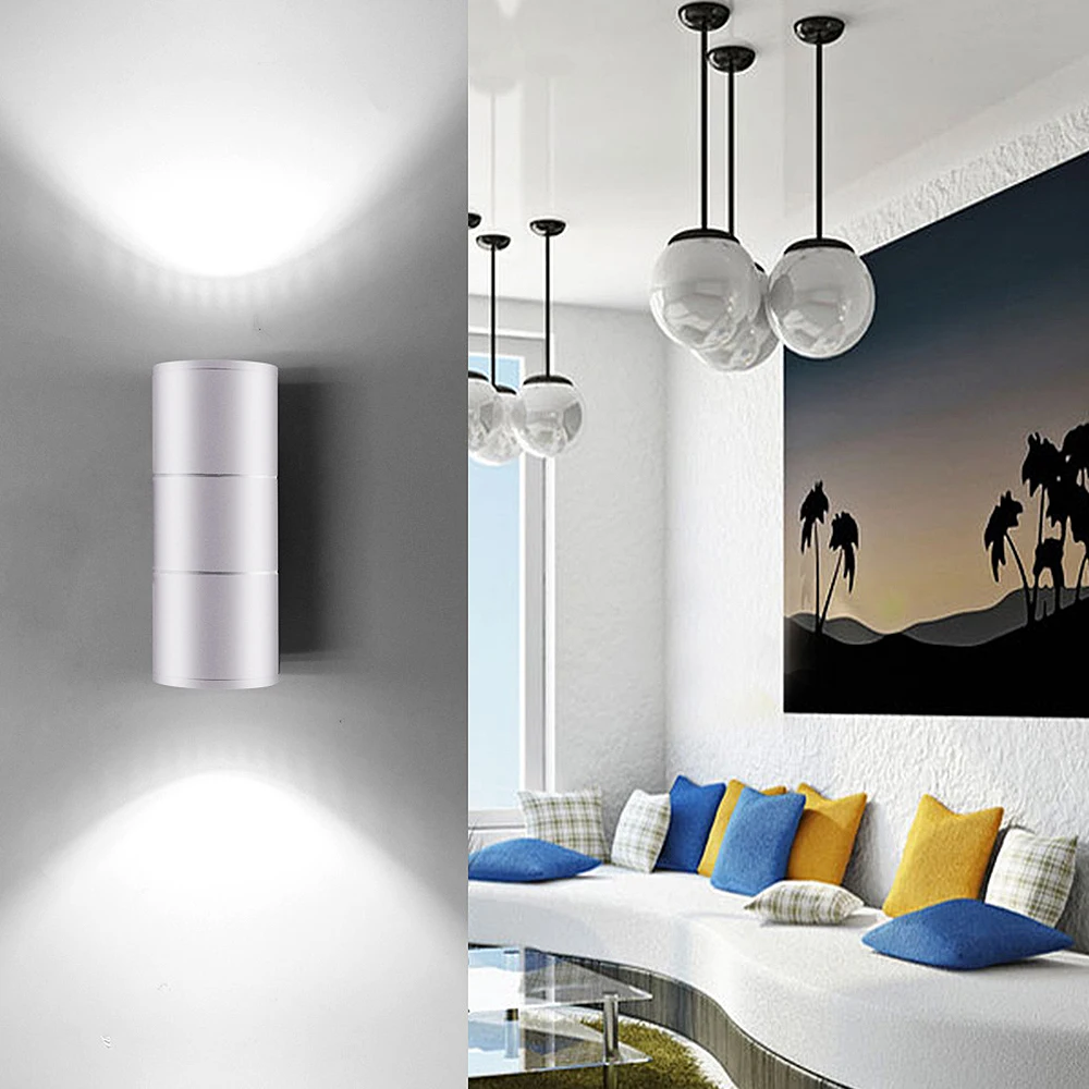 Двойная головка вверх и вниз настенный светильник наружная дверь лампа