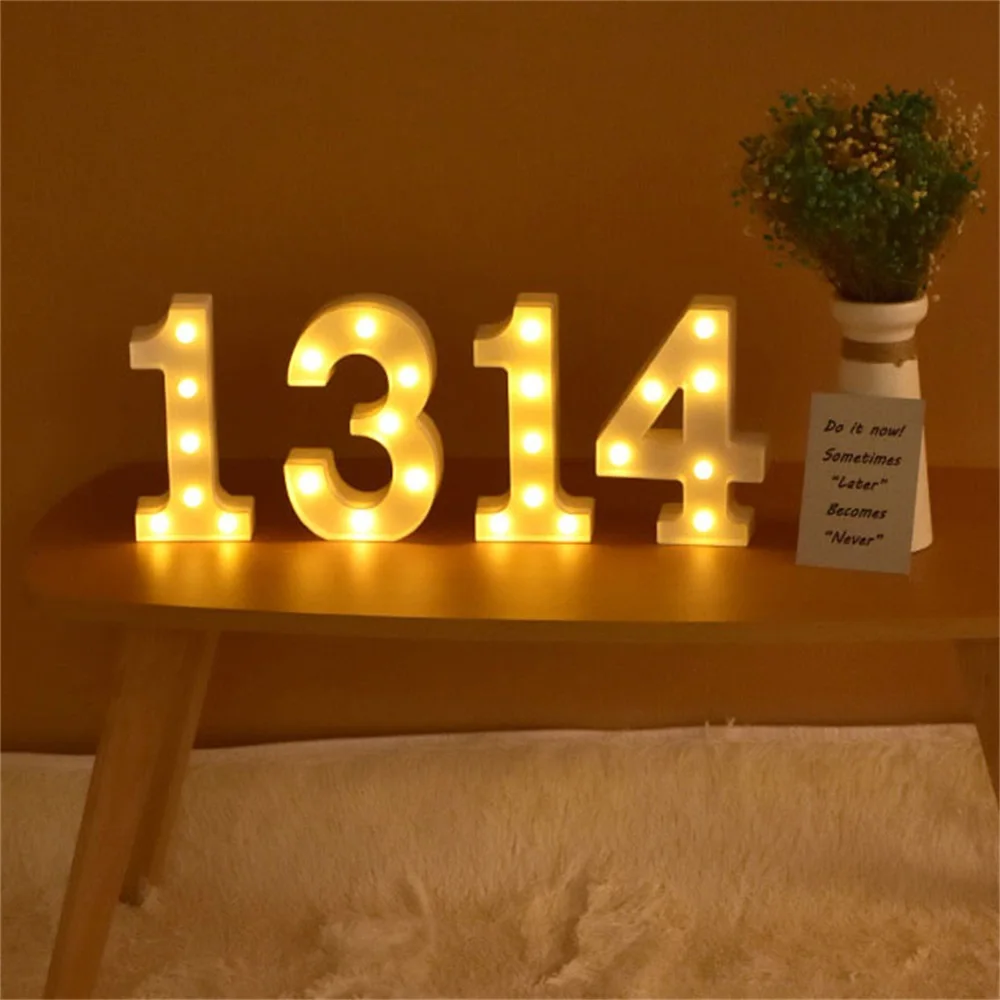 1 шт. светящаяся буква и цифры ночной светодиодный светильник домашний декор креативный 26 Английский буквенный номер светодиодный светильник для романтической свадьбы, вечеринки