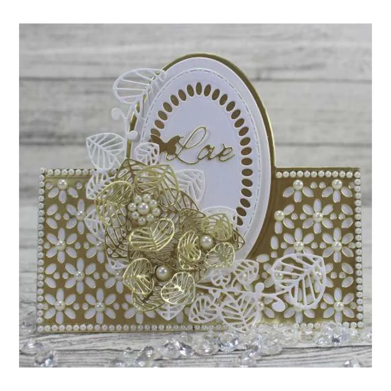 Новые штампы для 2019 цветок рамка листьев металлическая пресс форма Скрапбукинг