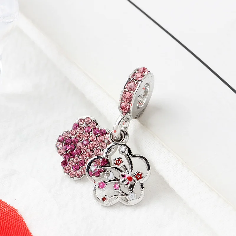 A1808 Подходит к оригинальному браслету pandora, ожерелье, сделай сам, Женские Ювелирные изделия, новинка, Гламурное трио, помада, высокий каблук, подвеска, шарм, бусина, безделушка - Цвет: A1808