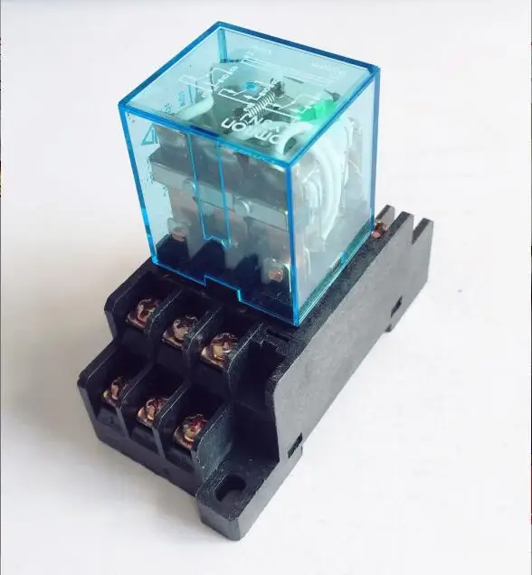 Промежуточное реле LY3NJ малое электромагнитное силовое с основанием 11 контактов 12