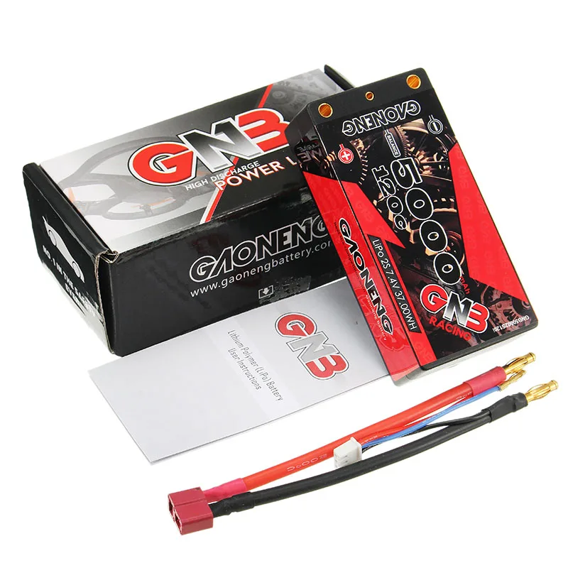 Аккумуляторная батарея Lipo Gaoneng 7 4 V 5000 mAh 2S2P 120C 37 5 WH для 1/10 Квадрокоптер RC FPV