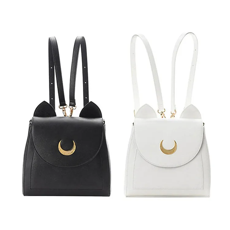Летняя ограниченная серия, рюкзак Сейлор Мун, милая складная сумка на плечо с кошкой, школьные сумки для девочек-подростков, сумка для книг Mochila, металлическая луна
