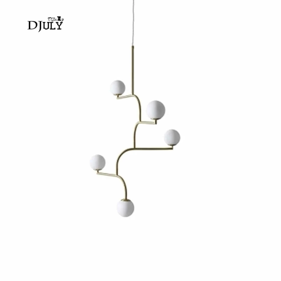 Итальянский дизайн поворотный рычаг стеклянный шар люстра освещение для кухни