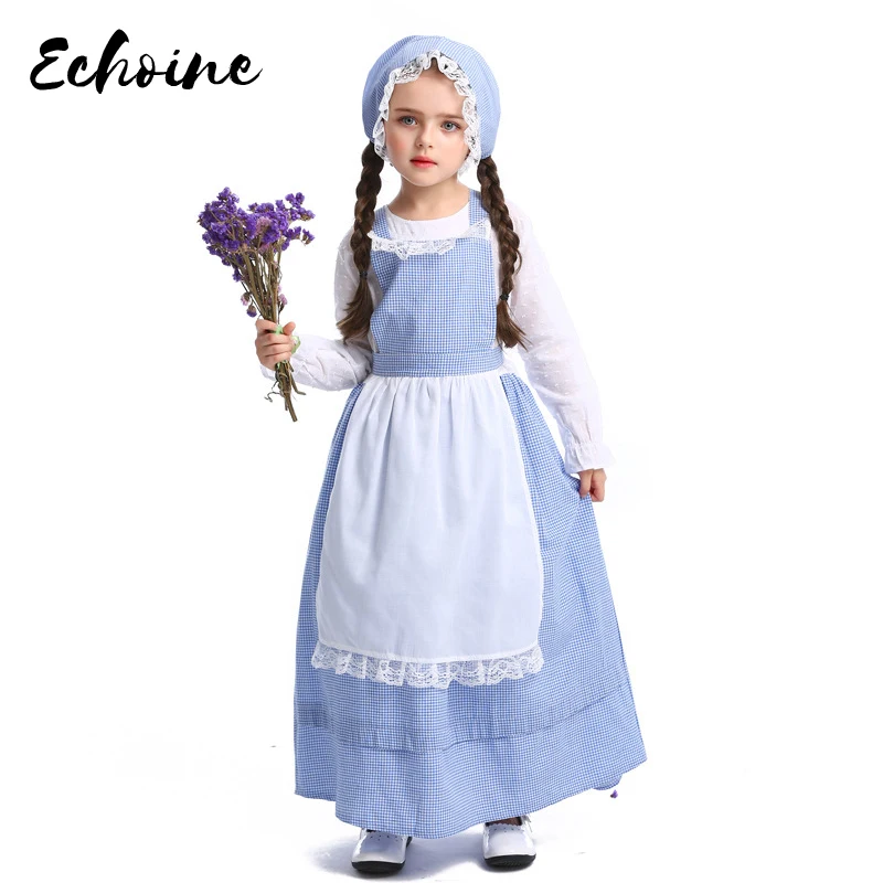 Echoine европейская традиционная пасторальная одежда детское платье на день